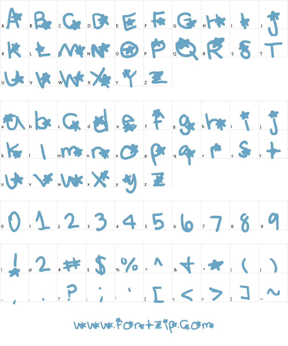 star font Font Character